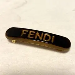 FENDI べっ甲素材バレッタ　8cm
