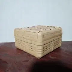 竹製 手付きかご 蓋付き 小物入れ - メルカリ