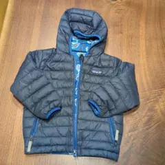 patagonia ネイビー 動物柄 　リバーシブルダウンコート