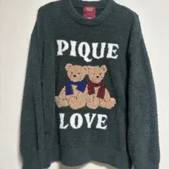 ジェラートピケ　ルームウェア　テディベア　セットアップ