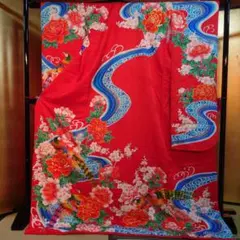 振袖正絹袷比翼仕立昭和アンティーク品