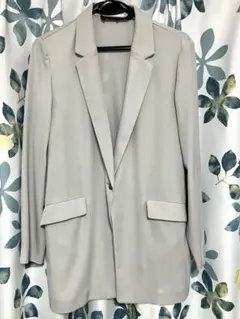 UNIQLO テーラードジャケット ライトグレー Lサイズのサムネイル