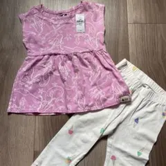 GAP ピンク　ノースリーブ　ギャップ　サマー　Tシャツ　人魚　貝殻　95サイズのサムネイル