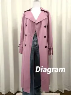 Diagram ダイアグラム ピンク トレンチコート ロングコートのサムネイル
