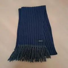 COMME CA ISM ネイビー リブ編みマフラー