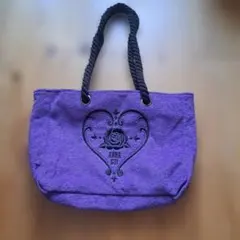 ANNA SUI トートバッグ パープル ローズ刺繍のサムネイル
