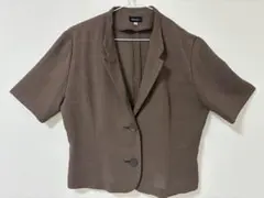STAYSAIL 半袖 ノーカラージャケット 15AR XL ブラウン 茶色のサムネイル