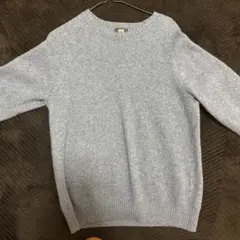 UNIQLO クルーネックニット ブルー XLのサムネイル