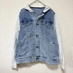 アートクラス ジャケット デニム フード長袖 無地 S 青 綿 デート