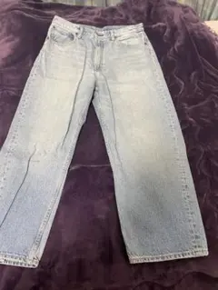 GU ストレートレッグデニム Mサイズ ライトブルー