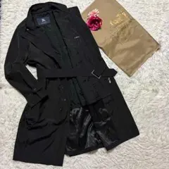 【美品】バーバリーロンドン シルク ライナー トレンチコート シャドーチェック