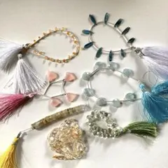 【850】天然石ビーズ・モスカイヤナイト、ファンタガーネット他