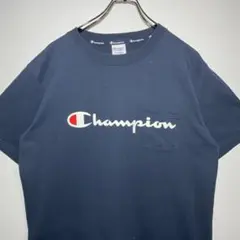 Champion　チャンピオン　Tシャツ　サイズXL　デカロゴ　ポケT　古着