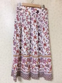 102529 コルディア　レディース　ロングスカート　ベージュ他　40