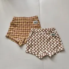 Semon ベビーパンツ 2点セット 千鳥 ウェーブ