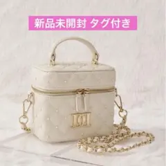 Darich キルティングパールスクエアミニバッグ ゴールドパーツ アイボリー