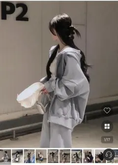 ツーウェイオーバーフィットジップアップパーカー