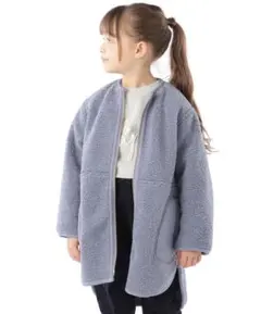 【SHIPS】リバーシブルコート ブルー100cm