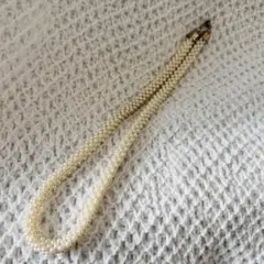 クリーム色パール風ビーズネックレス 約46cm
