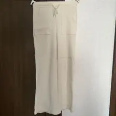 リブパンツ ワイドパンツ