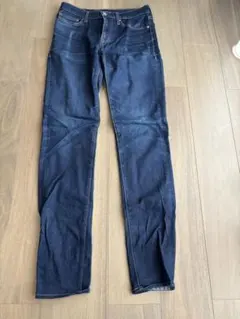 ダークブルー スリムフィット デニムパンツ