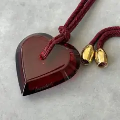 BACCARAT ハート　レッドクリスタル　ネックレス