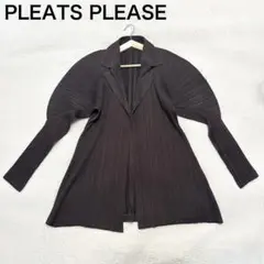 美品　PLEATS PLEASE ジャケット　ブラウン　サイズ3 プリーツ　長袖