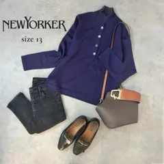 【NEWYORKER】イタリア糸使用ウール100％上質ニット 13号 L相当