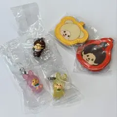 モンチッチ　めじるしアクセサリー２、キーホルダー カプセルトイ 4個セット