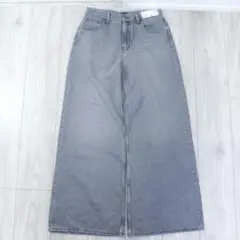 UNIQLO ドレープワイドフレアジーンズ 06 Gray 新品タグ付　26