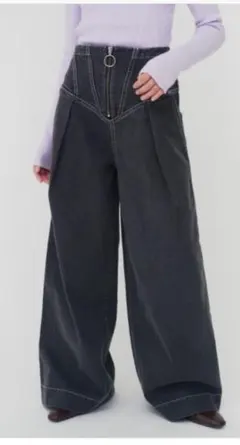 THINGS THAT MATTER / コルセットウエストデニムワイドパンツ