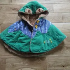 Petit Jam フード付きベビーポンチョ　リバーシブル
