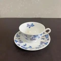 HOYA　青い花柄 ティーカップ・ソーサー