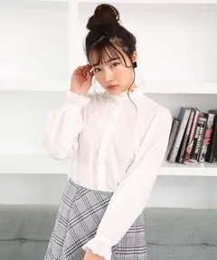 ナイスクラップ ピンタックブラウス