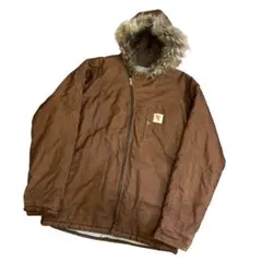 00s Carhartt アクティブ ジャケット ブラウン リップスト - メルカリ