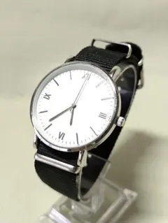 最終価格【白文字盤シンプル時計】 稼働中