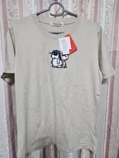 ★PEANUTS ★スヌーピーオラフ 刺繍 Tシャツ★ M ★ベージュ★