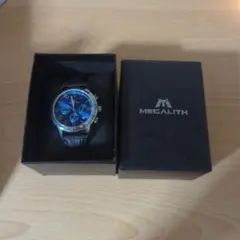 MEGALITH クロノグラフ 腕時計 ブルー 訳あり