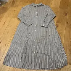 サマンサモスモス　ストライプシャツワンピース