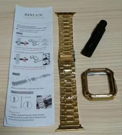 アップルウォッチ iWatch メタルバンド TPUカバー付