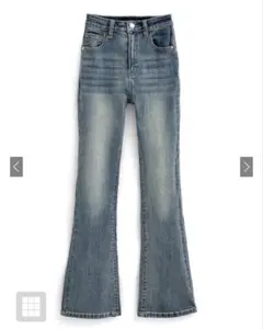 GRL グレイル セミフレアデニムパンツ[cu508] ブルー S