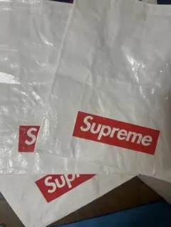 Supreme シュプリーム ショップ袋 中　3枚セット ホワイト/レッド