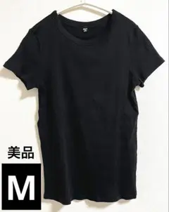 【美品】ユニクロ UNIQLO 半袖Tシャツ ブラック Mサイズ