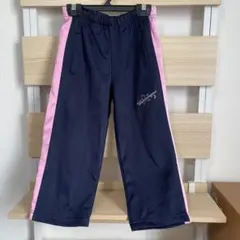 女の子100サイズ　ネイビーピンクライン ジャージパンツ