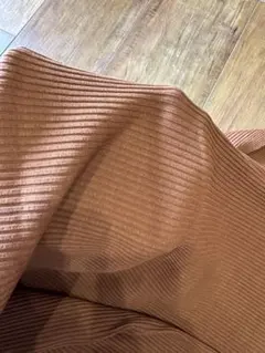 ポリエステルリブニット生地　ブラウン