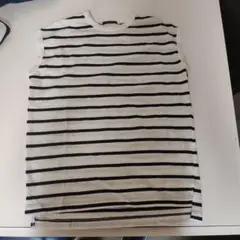 tricot tricot ストライプ ノースリーブTシャツ