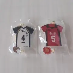 ハイキュー　ユニフォーム型アクリルキーホルダー　孤爪研磨　木兎光太郎