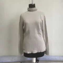 ユニクロ 長袖カットソー クリーム系 グレー系 L