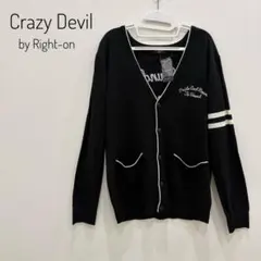 新品『Crazy Devil』刺繍ニットカーディガン メンズS 値札付