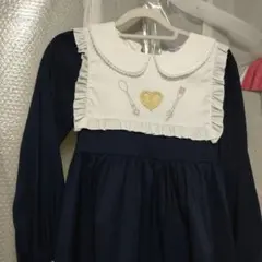 axes femmekawaii　カトラリー刺繍ワンピース　紺色